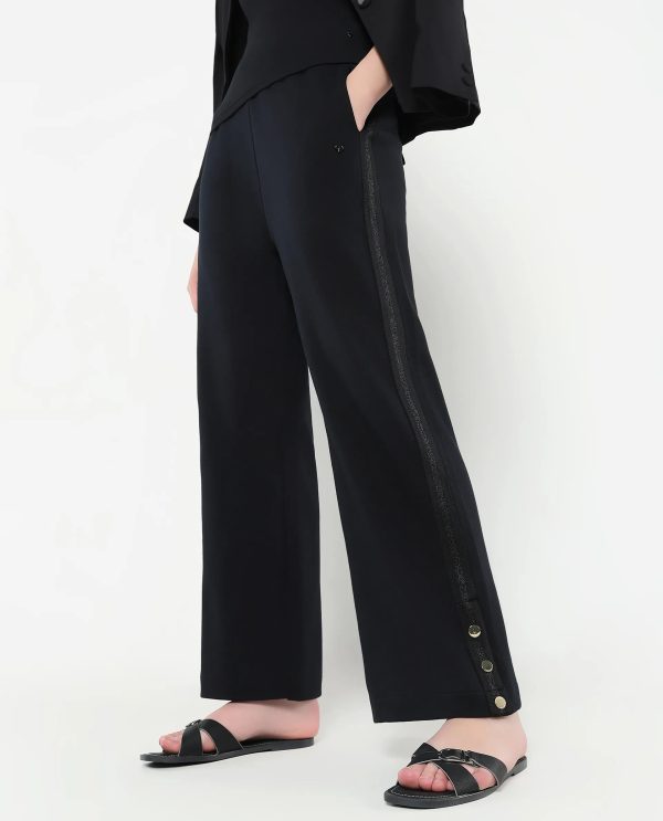 Straight Fit Ankle Length Plain Track Pant