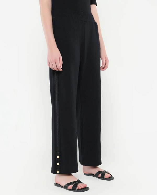 Straight Fit Ankle Length Plain Track Pant