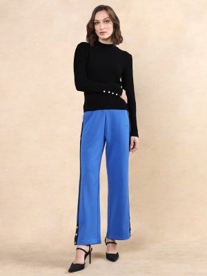 Straight Fit Ankle Length Plain Track Pants