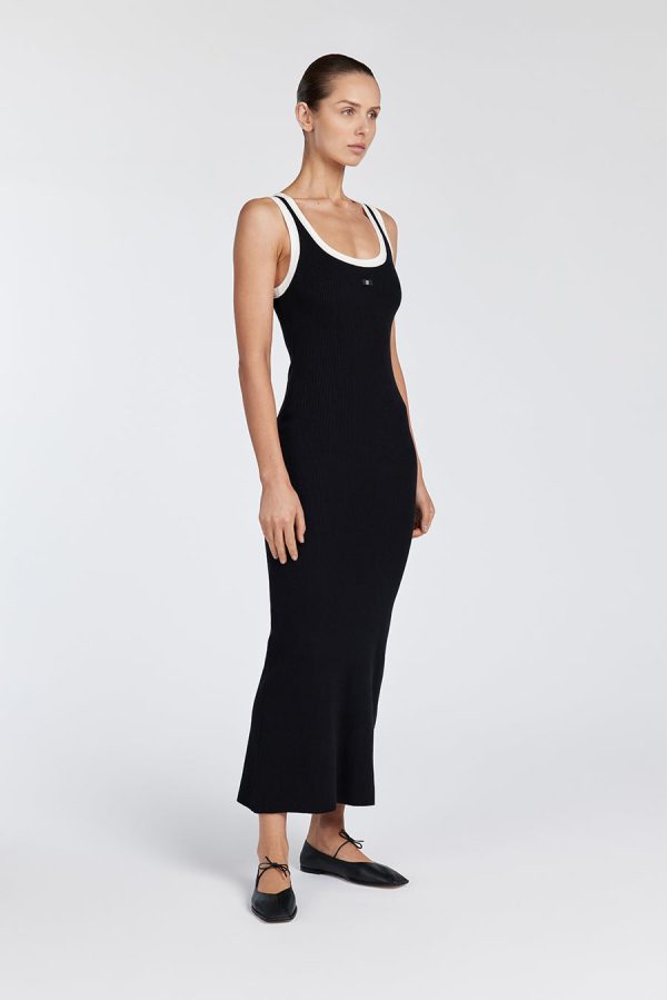 Contrast Midi Dress