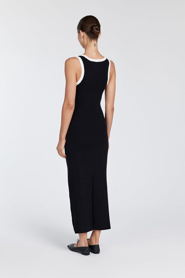 Contrast Midi Dress