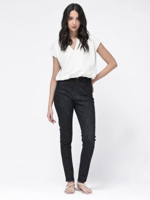 Black Cotton Regular Length Jeans