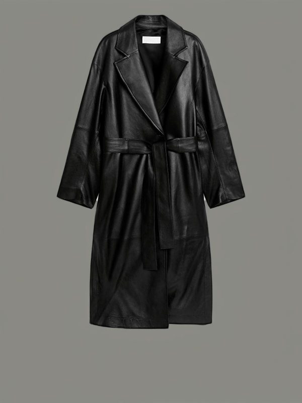 Belted Leather Coat